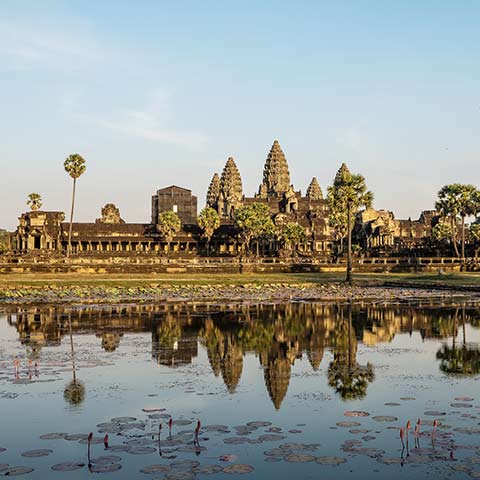 Image of the incredible Angkor Wat temple not to be missed on a Cambodia tour