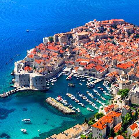 View of Dubrovnik that can be enjoyed on an escorted Croatian vacation