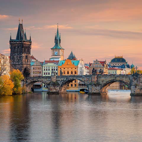 View of Prague on an escorted Czech vacation