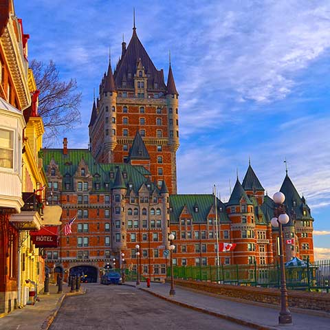 View of Chateau Frontenac a prominent landmark in Quebec City