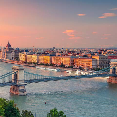 View of the Budapest on an escorted Hungary vacation