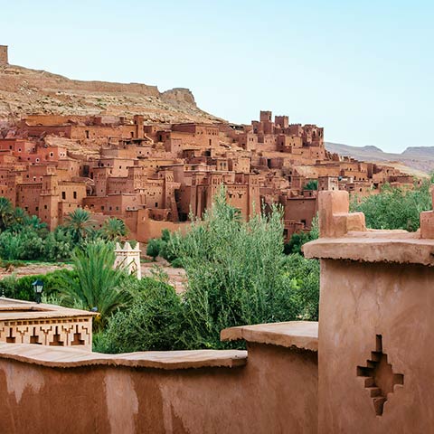 View of an ancient fortified village on a Morocco vacation
