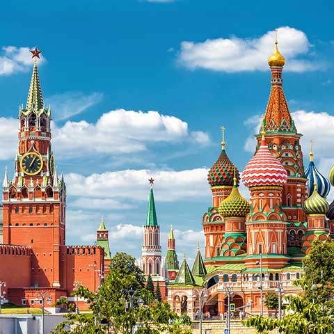 View of Moscow's Red Square on an escorted Russia vacation